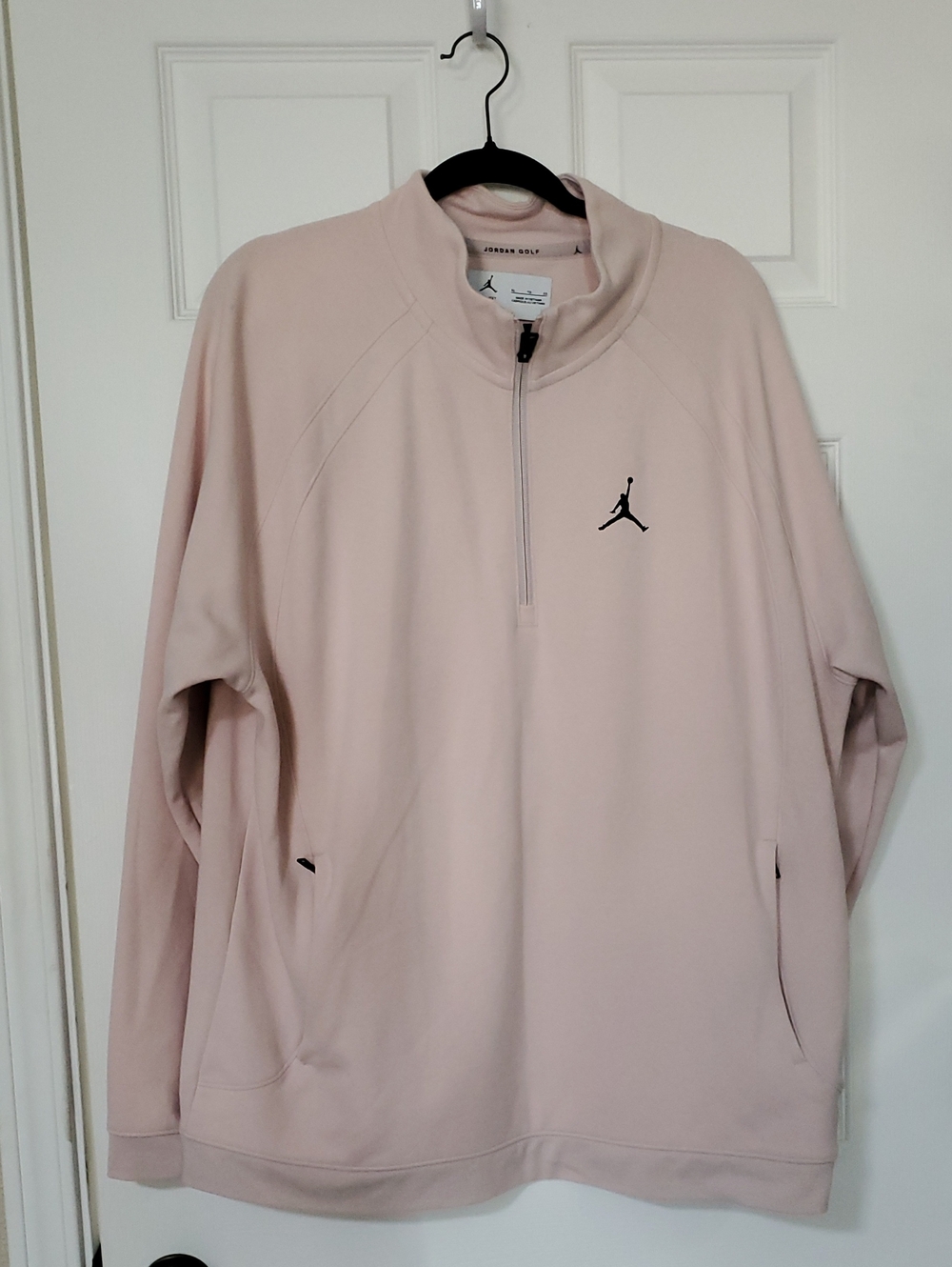 Jordan Men's Light Pink Half-Zip Pullover Sweatshirt